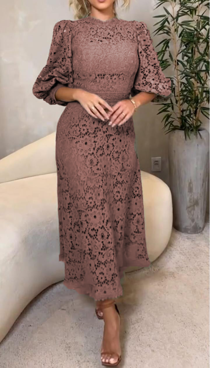 LunaBloom™ Lace Lantern Dress
