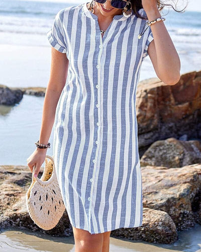 Martine Striped Shirt Dress