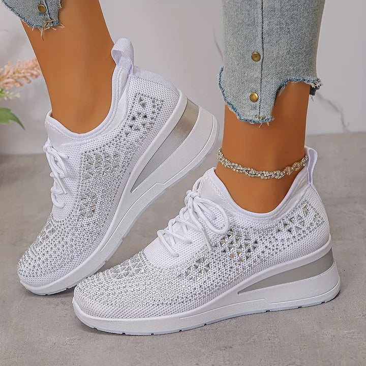 Giselle – Orthopaedic Trainers with Sparkling Rhinestones