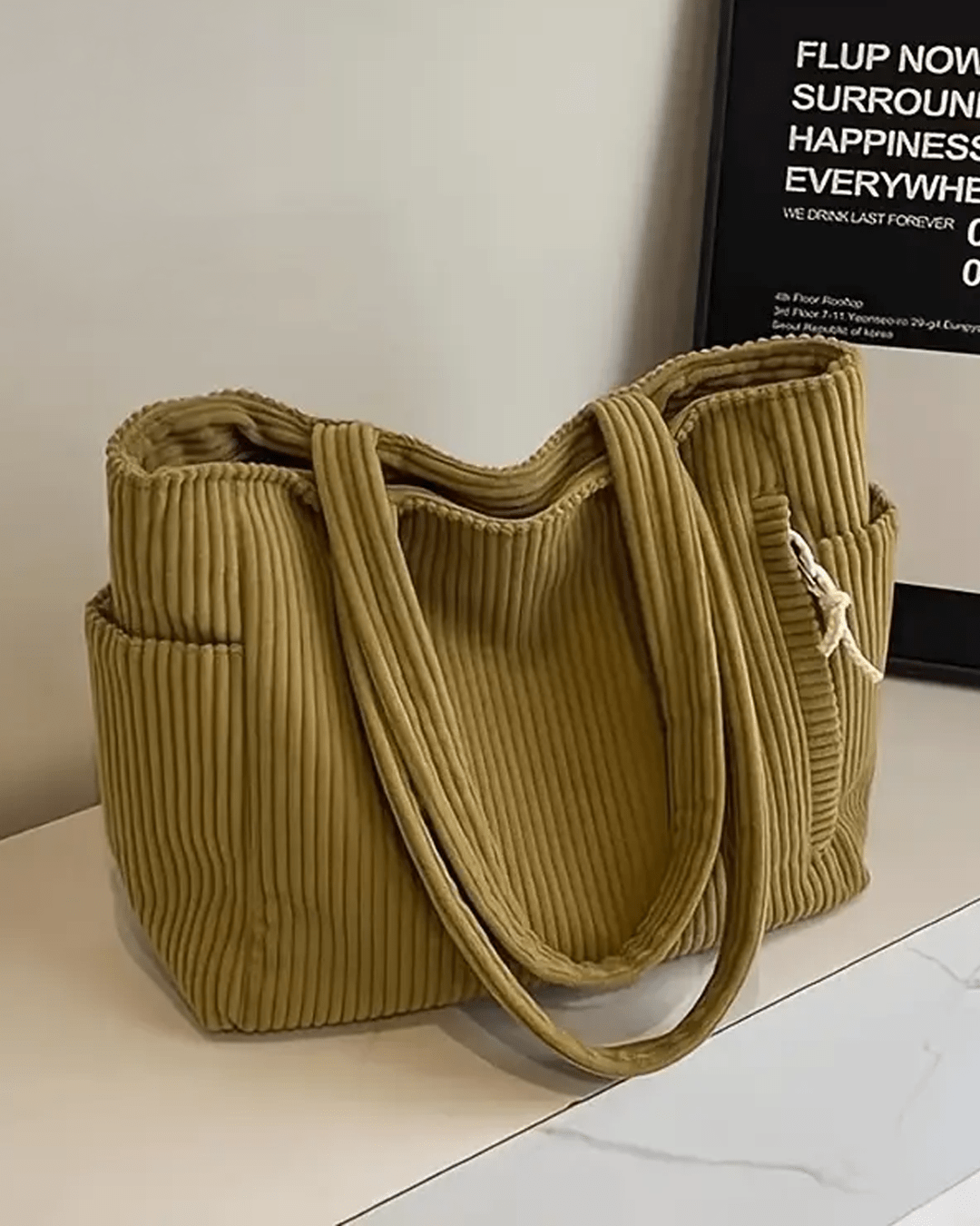 Tilda Ribbed Tote Bag
