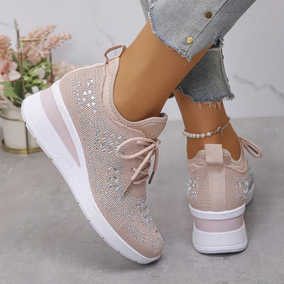 Giselle – Orthopaedic Trainers with Sparkling Rhinestones