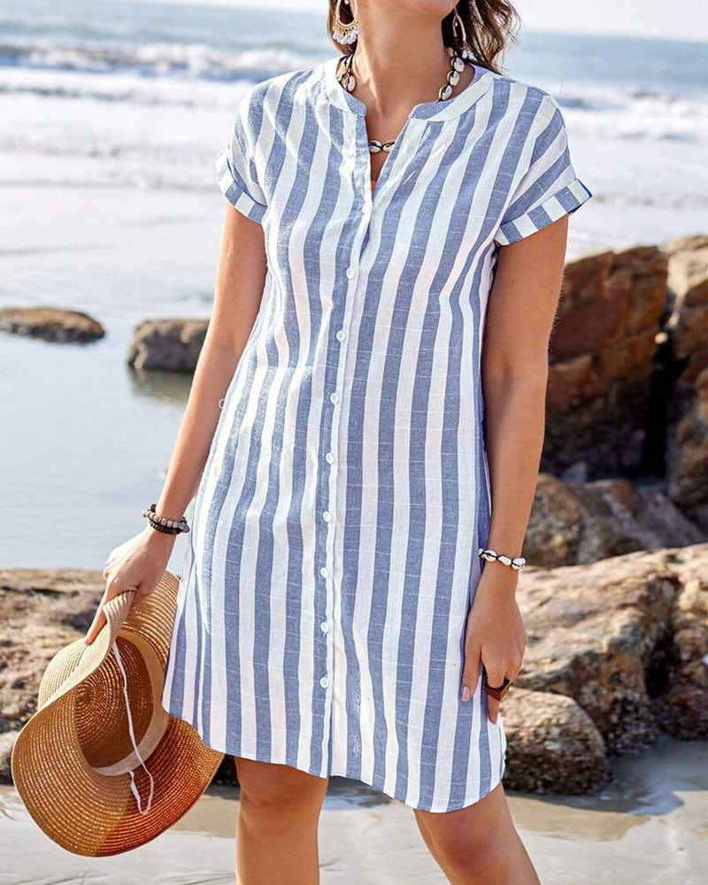 Martine Striped Shirt Dress