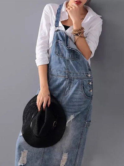 Pina Denim Dungaree Dress