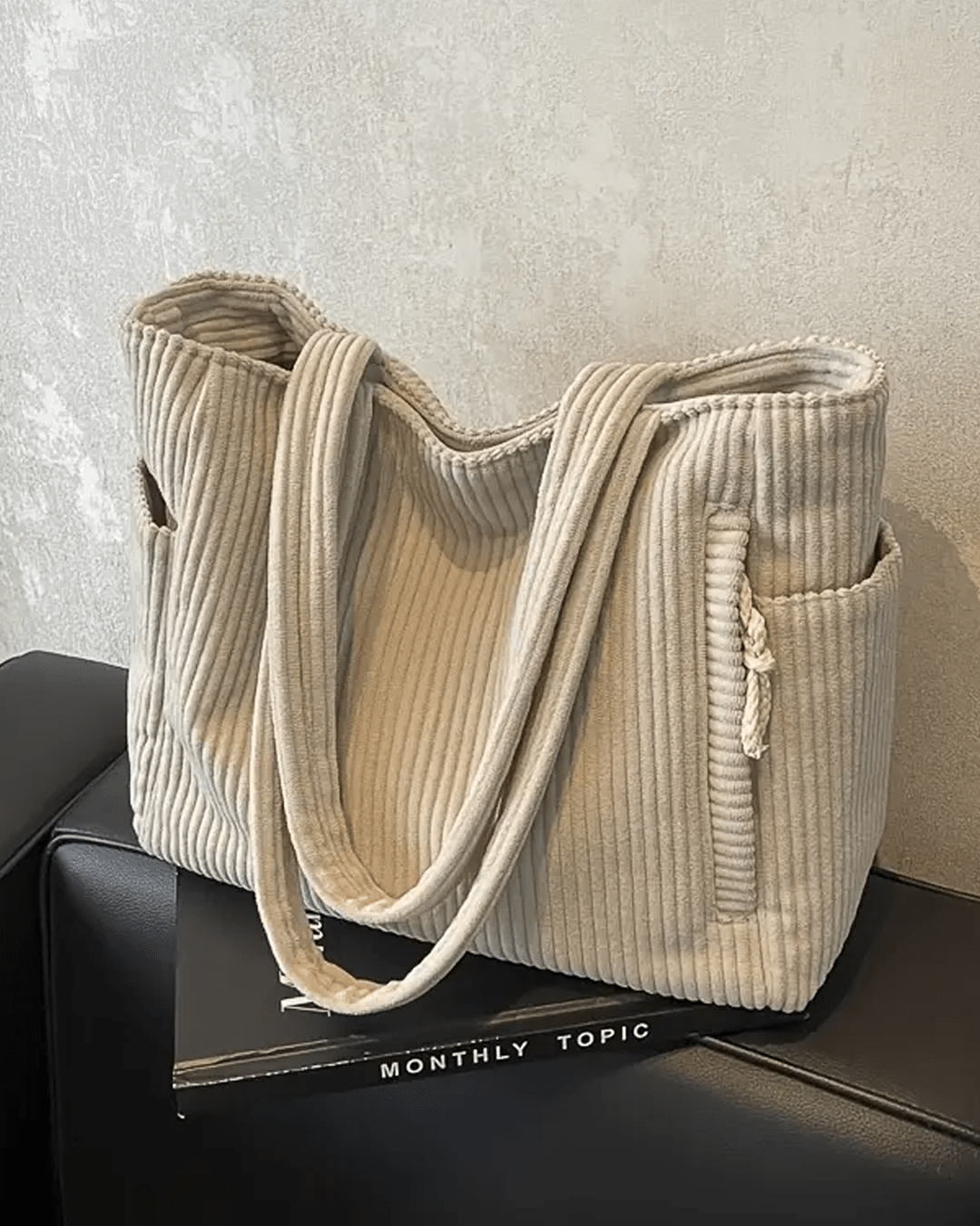 Tilda Ribbed Tote Bag