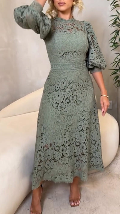 LunaBloom™ Lace Lantern Dress