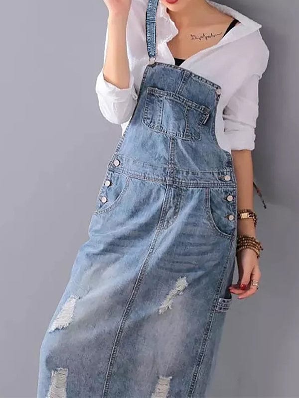 Pina Denim Dungaree Dress