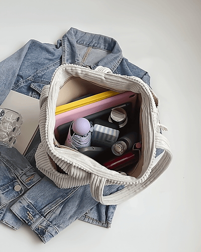 Tilda Ribbed Tote Bag