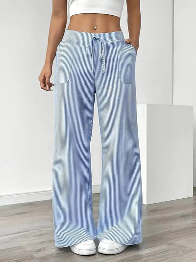 Louise Pull-On Striped Pants