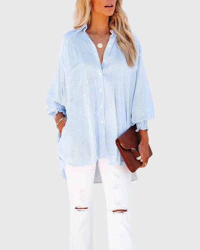 Blaine - Oversized Striped Shirt