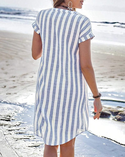 Martine Striped Shirt Dress