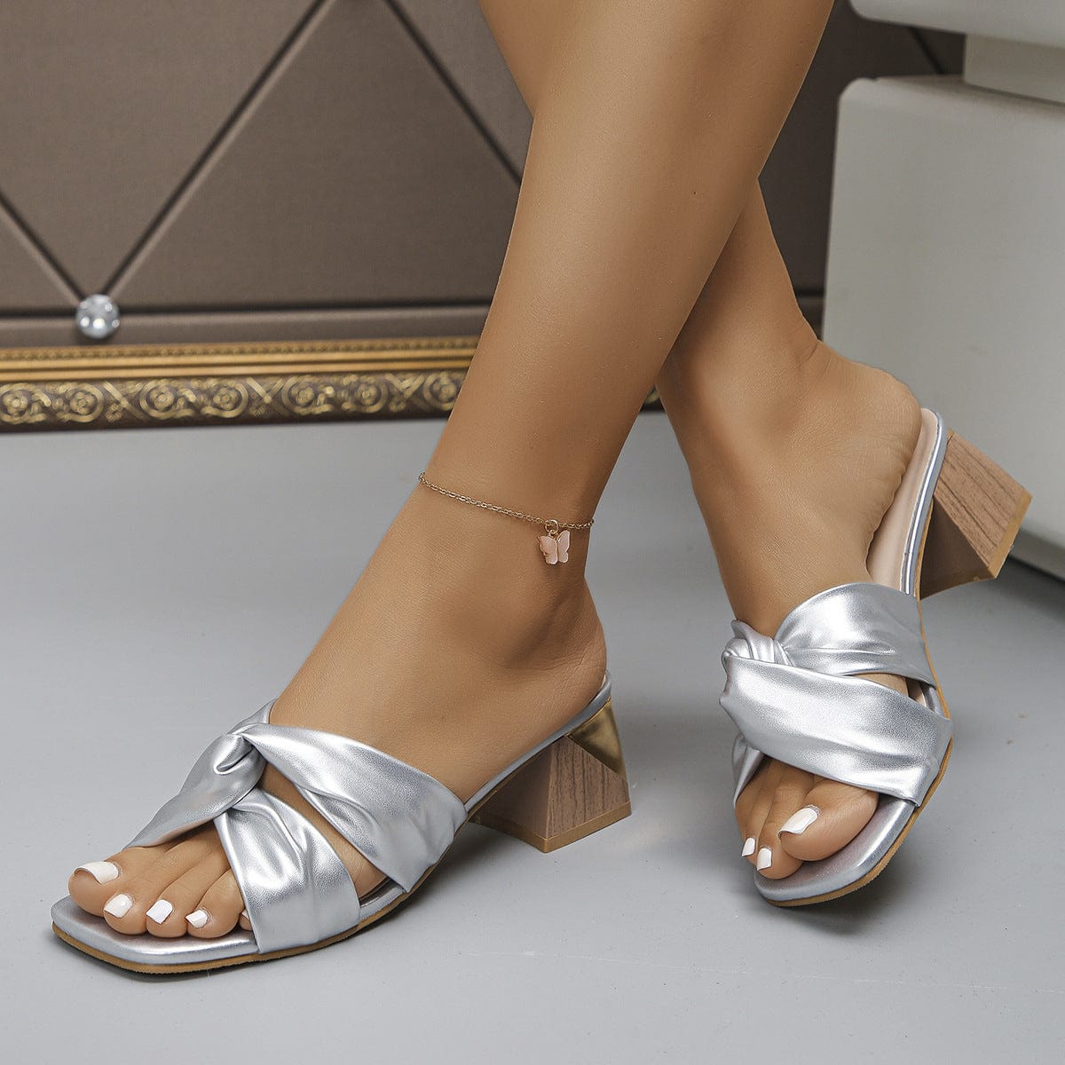Yvette Satin Sandals