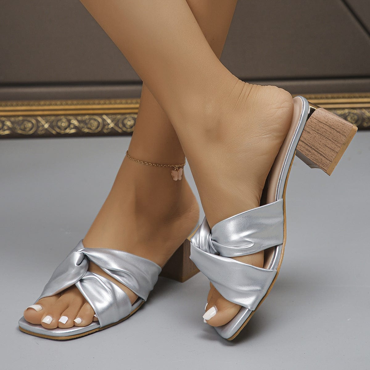 Yvette Satin Sandals
