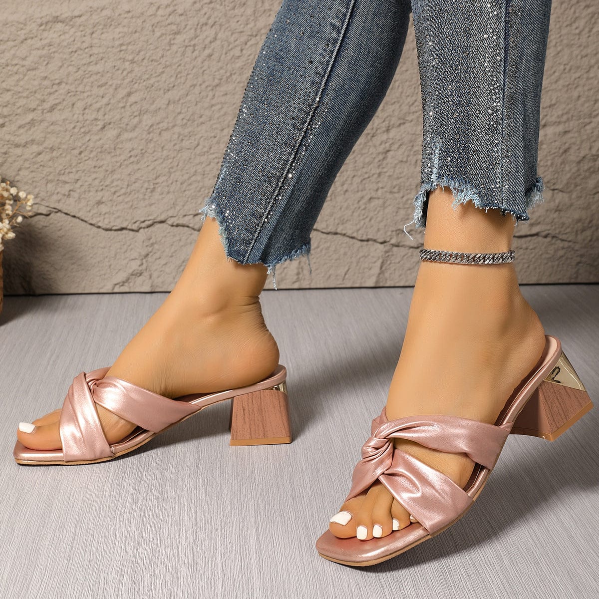 Yvette Satin Sandals