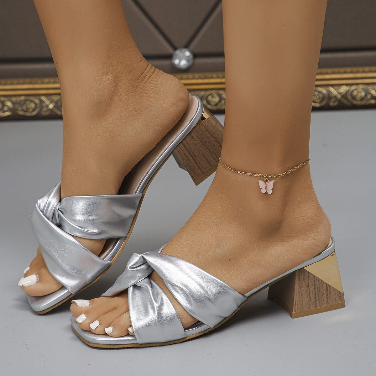 Yvette Satin Sandals