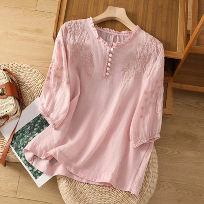 Evelyn Linen Blouse