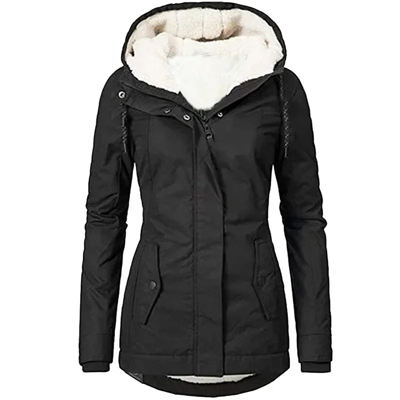 Claudine – Women’s Winter Hooded Fleece Coat
