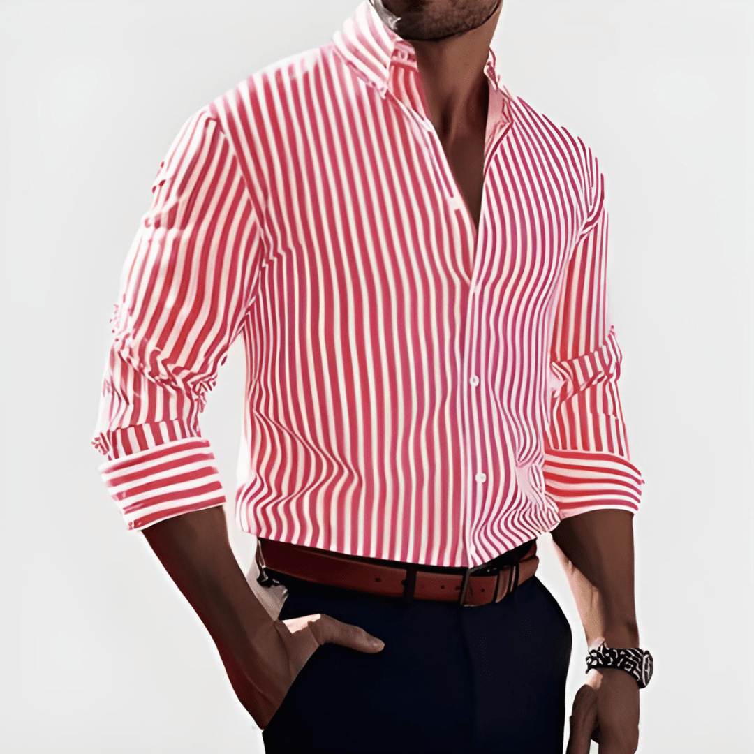 Stravino Men's Striped Shirt