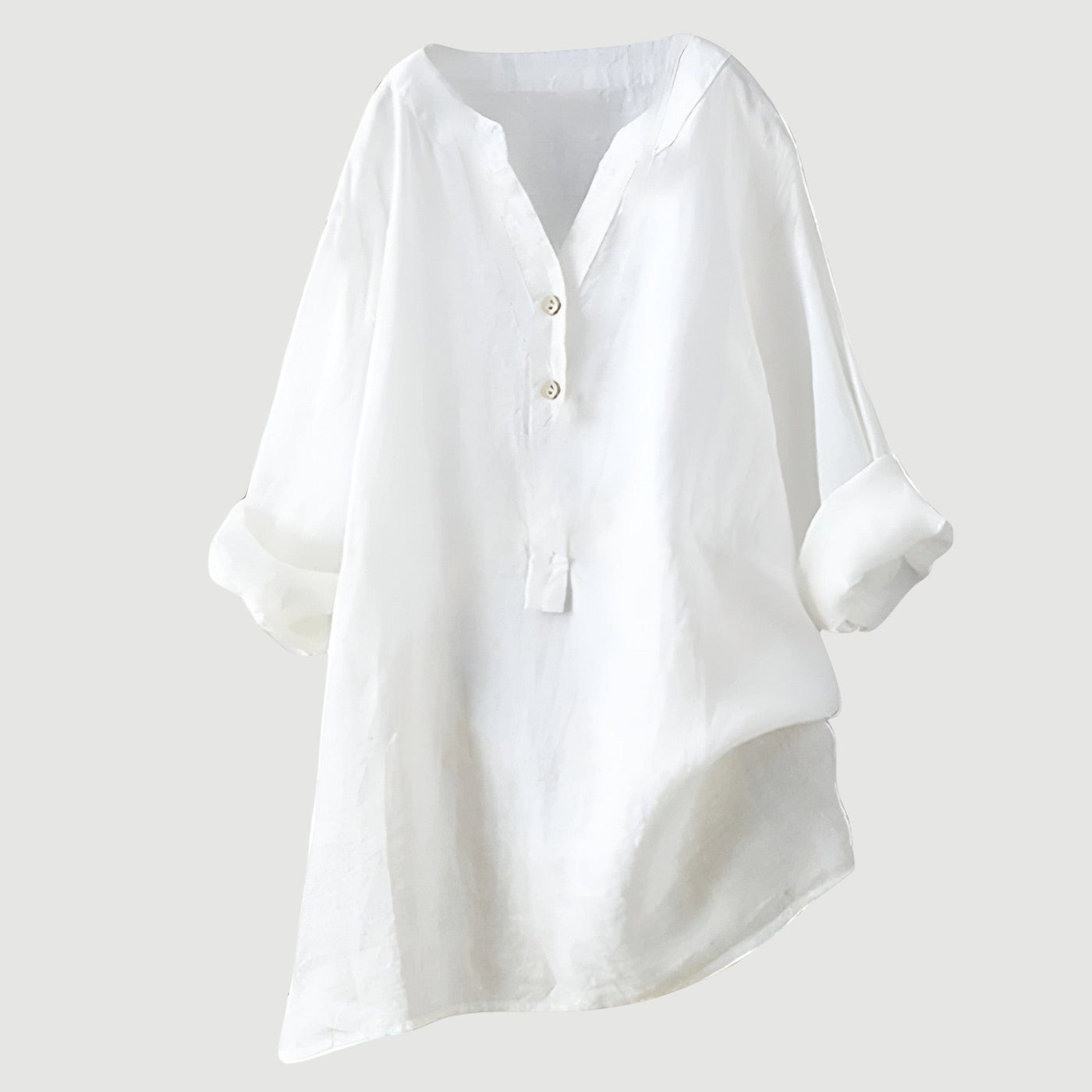 Solara Button-Front Linen Shirt