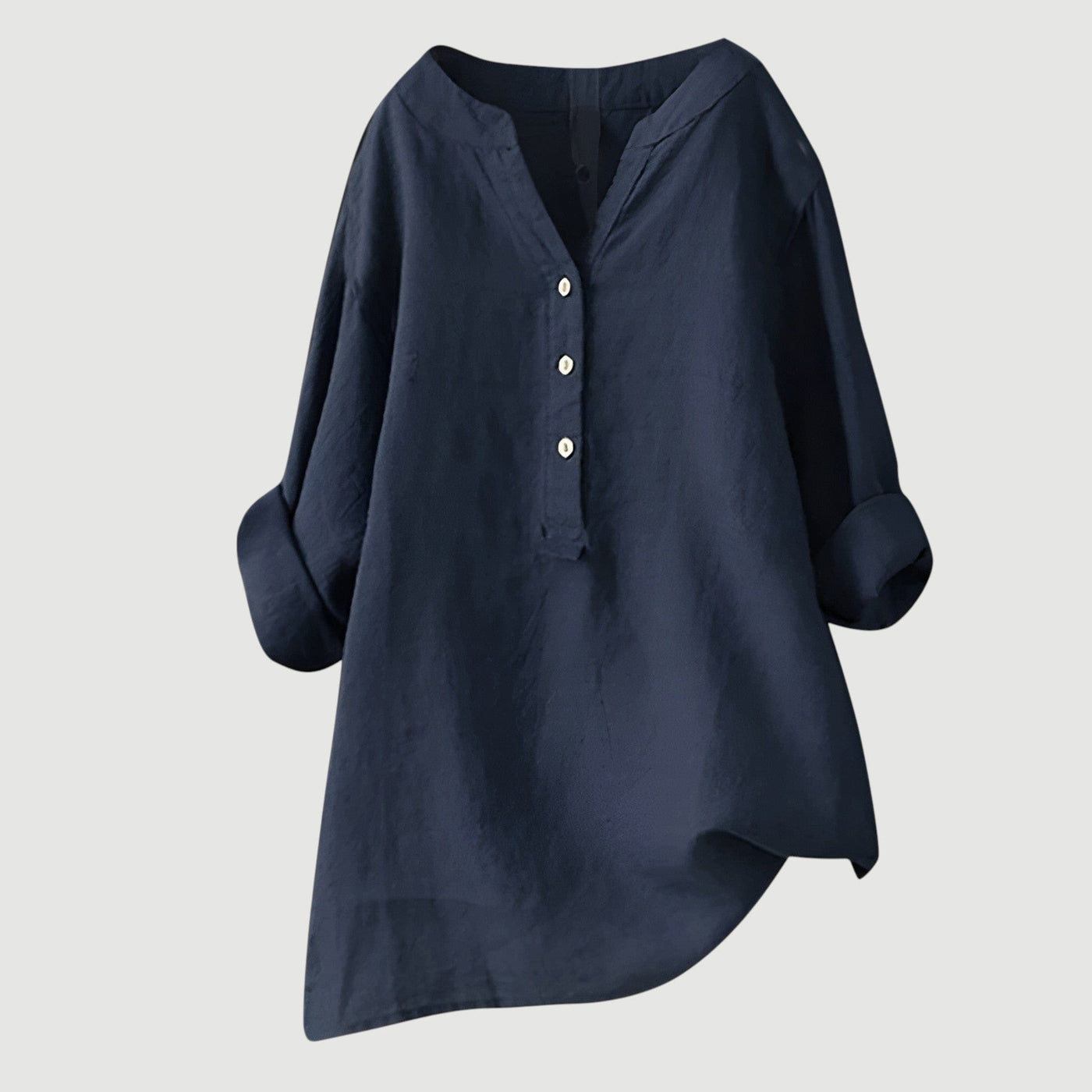 Solara Button-Front Linen Shirt