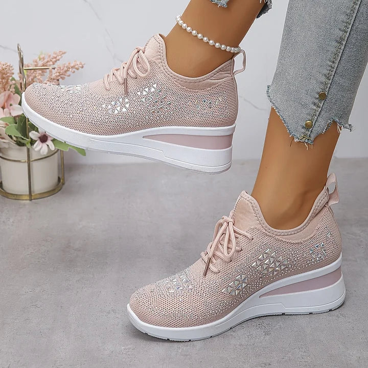 Giselle – Orthopaedic Trainers with Sparkling Rhinestones