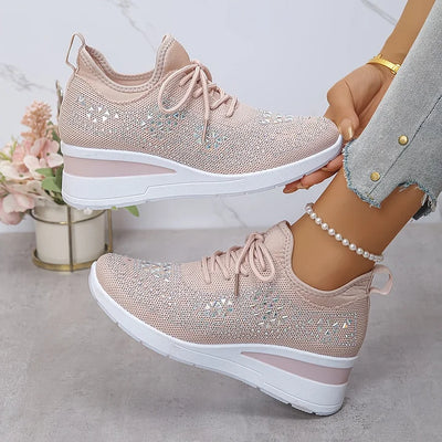 Giselle – Orthopaedic Trainers with Sparkling Rhinestones