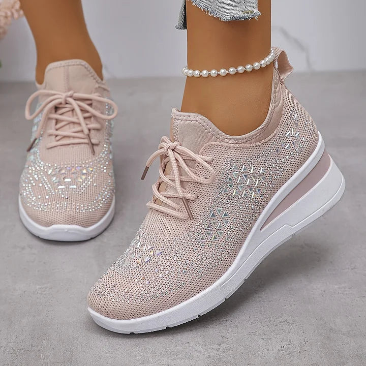 Giselle – Orthopaedic Trainers with Sparkling Rhinestones