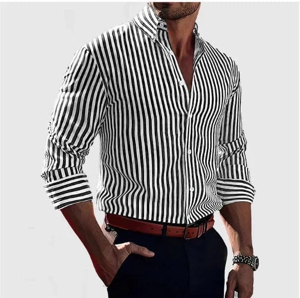 Stravino Men's Striped Shirt