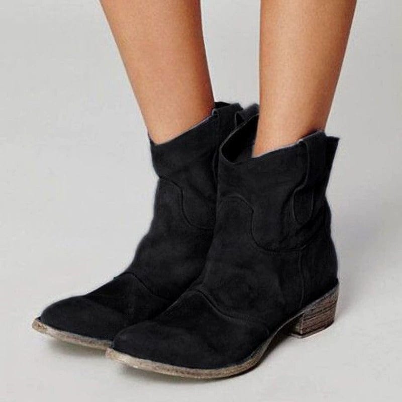 Morwenna - Ridge Suede Western Boots