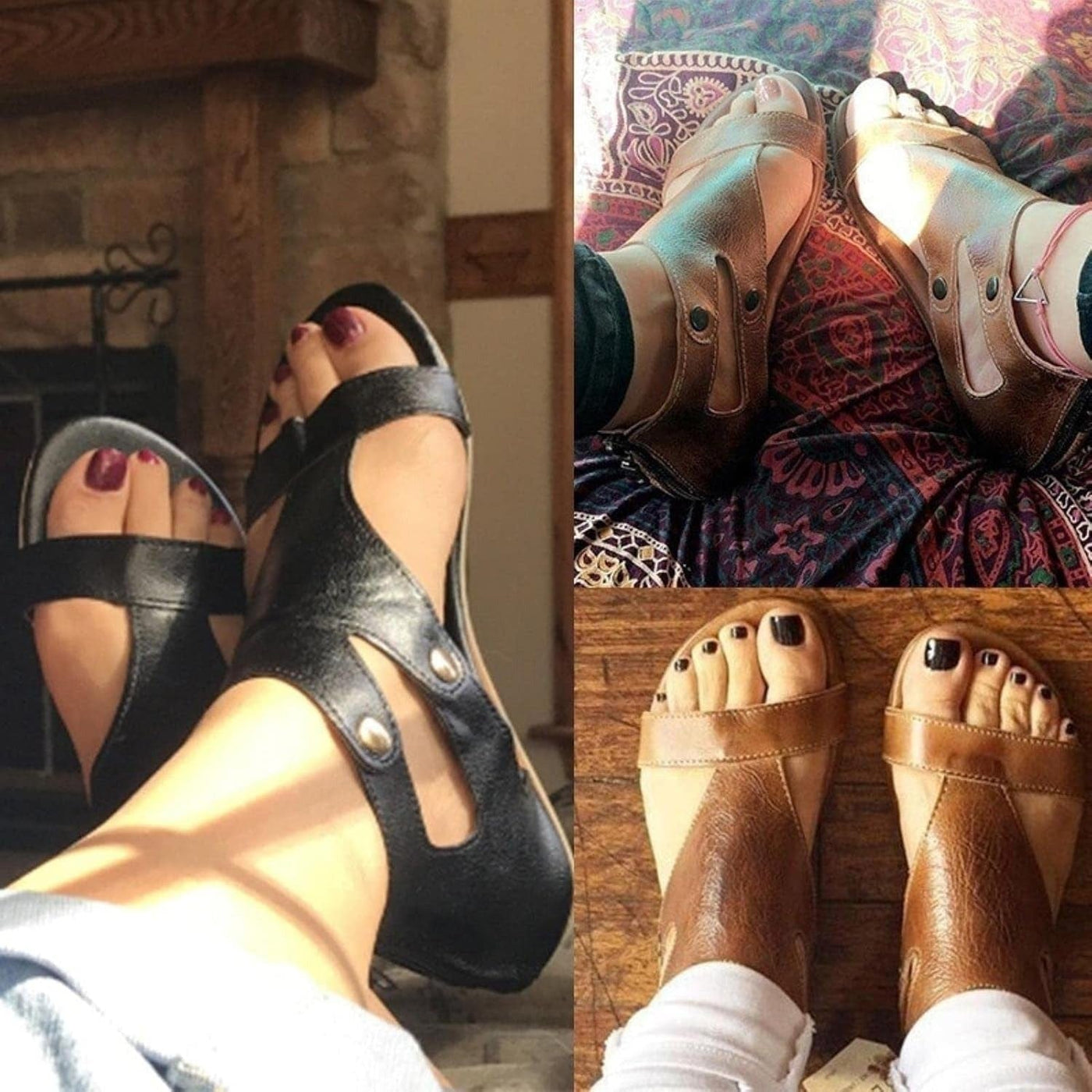 Eliana Orthopedic Leather Sandal